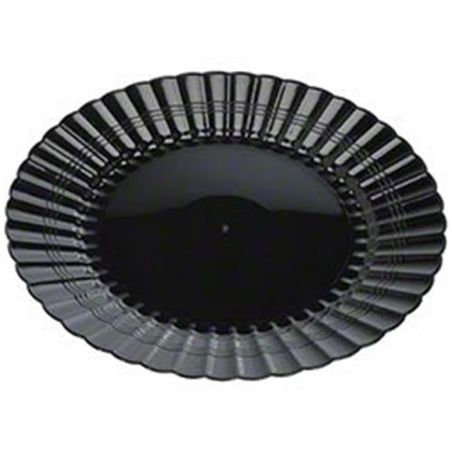 7 in. Elegant Black Disposable Hard Plastic Plates, Set of 18 Walmart