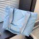 thumbnail image 2 of Bolsos para ordenador portátil para mujer bolso de mano con nube bolso de mano informal de moda de Color sólido de PU suave, 2 of 9