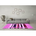 thumbnail image 3 of Ahgly Company Indoor Round Abstract Pink Contemporary Area Rugs, 7' Round, 3 of 4
