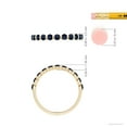 thumbnail image 6 of ANGARA Natural Floating Round Sapphire Semi Eternity Wedding Ring in 14K Yellow Gold for Women (Size-2.2mm) | September Birthstone, Anniversary, Jewelry Gift for Women | Natural Blue Sapphire Ring, 6 of 10