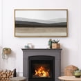 thumbnail image 3 of Large Framed Canvas Wall Art Neutral Abstract Mountain Landscape Print for Living Room Decoration - 60"x30" Natural Framed, 3 of 7
