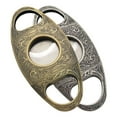 thumbnail image 3 of 1 Pcs Double Blades Craving Pocket Bronze Cigar Cutter Knife Scissor Cutting Tool, 3 of 10