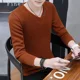 thumbnail image 3 of Suéteres masculinos, ropa popular coreana, suéter de punto para hombre, suéter casual de color sólido, suéter de cable de diseñador, prendas de punto nuevas en estilo sudadera, 3 of 5