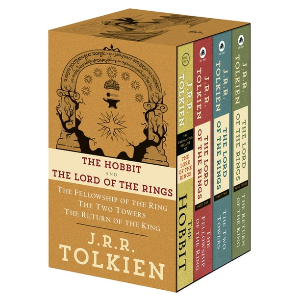 kan niet zien Reinig de vloer Nest J.R.R. Tolkien 4-Book Boxed Set: The Hobbit and the Lord of the Rings : The  Hobbit, the Fellowship of the Ring, the Two Towers, the Return of the King  (Paperback) - Walmart.com