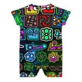 thumbnail image 2 of Geometry Dash Baby Romper Jumpsuit Summer Short Sleeve One-Piece Outfit Clothing Set Newborn Infant Toddler Bodysuits, 2 of 8