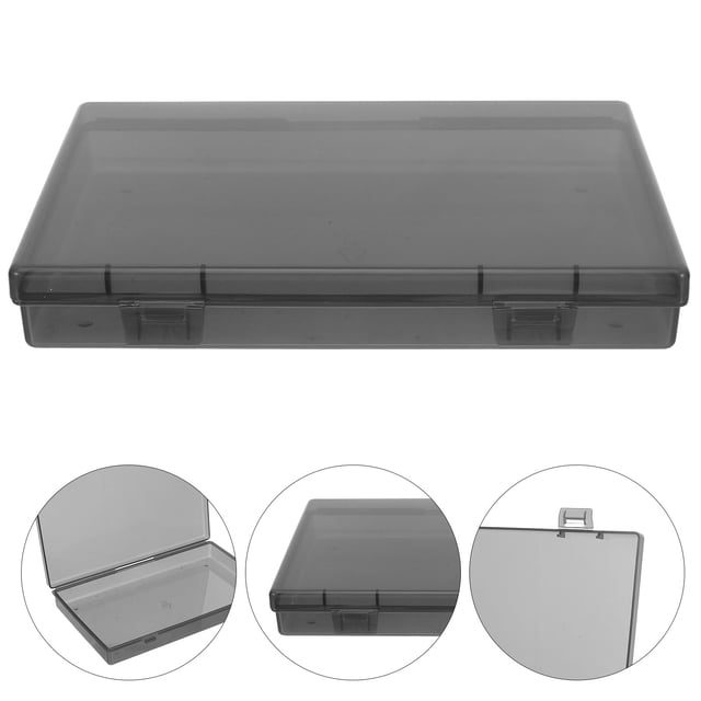 RUNROTOO Caja De Almacenamiento De Plástico Con Tapa Y Doble Para Organizar Objetos Pequeños Y Accesorios
