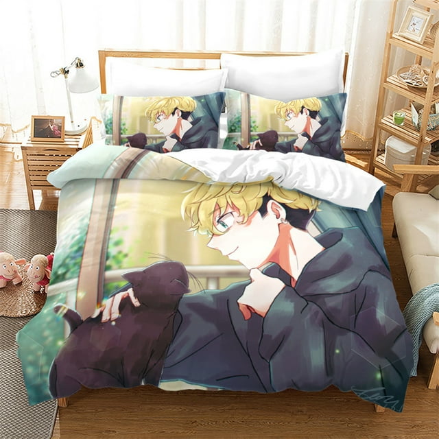 Anime Bed Comforter Sets 3D Print Manga Bedding Sets Twin Full Queen