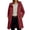 Wine, variant on Zynoxe Women's Waterproof Windbreaker Jackets Relaxed Mid-Length Long Sleeve Casual Jackets Fashion Zip Up Hooded Jacket for Women Lightweight Solid Color Outdoor Hiking Trench Coat with Pockets S