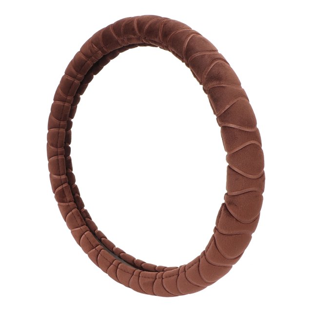 Nimomo Protector Universal para Volante de 15 Pulgadas, Protector para Volante de Coche, Suave, Antideslizante, Accesorios Interiores para Invierno cálido(marrón)