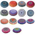 thumbnail image 4 of Retap 17inch Home Round Pillow Case Mandala Geometric Meditation Floor Cushion Cover #010, 4 of 4