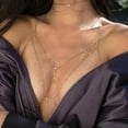 thumbnail image 4 of Crystal Chest Chain Bra Chain Body Chain, Bikini Necklace Crossover Jewelry, Chain Body Chain, Chest Harness Sexy Sum Simple, 4 of 7