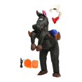 thumbnail image 3 of Disfraz inflable para montar a caballo, carnaval, cumpleaños, traje de jinete de caballo occidental Negro, 3 of 9