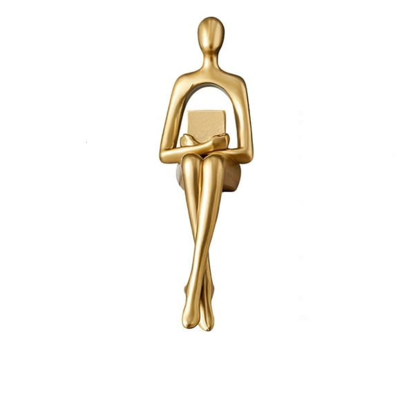 Abstract Resin Desktop Ornament Modern Figurine Sculpture for Home Living Room and Stylish Decorative Table for Bedroom and Study