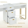 thumbnail image 4 of BarberPub Double Nail Desk, Manicure Table with Built-In AC Outlets & USB Ports, 4 of 10