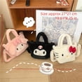 thumbnail image 3 of Sanrio Hello Kitty Y2k Kuromi Bolsas De Peluche Mi Melodía Bolsa De Hombro Bolso Tote Bolsos Cruzados Para Mujeres Niñas Estudiante Cumpleaños Kawaii Dibujos Animados Lindo Regalo Nuevo Bolsa De Almac, 3 of 3