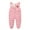 Pink, variant on XIMIN Toddler Boys Girls Puffer Snow Pants Baby Winter Warm Snowsuit Snowsuit Waterproof One Piece Bib Overalls Zip Up Quilted Down Overalls Windproof Ski Outfits