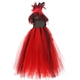thumbnail image 6 of FYDUU Halloween Girls Dresses Sleeveless Tulle Tutu Dress Cartoon Hallowmas Dress Stylish Kids Holiday Party Performance Outfits 6-7 Years, 6 of 7