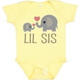 thumbnail image 3 of Inktastic Little Sister Elephant Girls Baby Bodysuit, 3 of 5