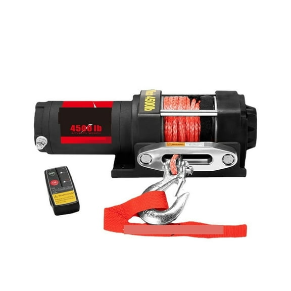 Electric Winch Kit Electric Hoist Dual Motor Automatic Winch Wireless Remote Control System Suitable for 1:10 Remote Control Tracked Vehicle Car Axial 12V Steel Cable Winch ,Outstanding Load Capacity