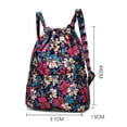thumbnail image 6 of Xinyolin Women Backpack Flower Print Drawstring Lightweight Foldable Rucksack for Outdoor Travel Camping, 6 of 8