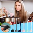 thumbnail image 1 of Vacemry 3Pcs Soup Spoon Long Handle Scald Proof Silicone Kitchen Utensil, High Temperature Resistant Cooking Ladle for Soup Stew Pot Cooking, Dishwasher Oven Freezer Safe Non Stick Tableware, 1 of 9