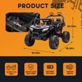 thumbnail image 6 of 12V Powered Ride on Car UTV, Kids Ride on Toys for Toddlers Ages 3-5, Ride on Vehicles with Remote Control, Bluetooth, Music, 4 Wheels Suspension, Electric Cars for Kids Boys Girls, Black, 6 of 13