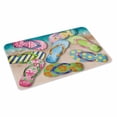 thumbnail image 2 of Colorful Flip Flops Door Mat&nbsp;Indoor Outdoor Entrance, Non Slip Small Rug for Kitchen Bathroom Entryway Rug, Summer Blue Beach Ocean Washable Doormat Floor Mat for Office Home Decor 18x30 Inch, 2 of 8