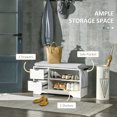 thumbnail image 4 of HOMCOM Banc à Chaussures d'Entrée avec Tiroir de Rangement, Tablette Ouverte, Pochette, Blanc, 4 of 10