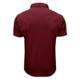 thumbnail image 4 of UVEASISHA Men's Big and Tall Golf Shirts with Pocket,Men Golf Polos Shirts Short Sleeve Quick Dry Moisture Wicking 4-Way Stretch Summer Athletic Polos Shirts,Wine M, 4 of 5