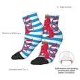 thumbnail image 5 of Breathable Athletic Socks Civil Ensign Of Luxembourg Cushioned Quarter Socks for Men Women, 5 of 7