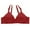 Red, variant on ManxiVoo Side Folded Full Coverage Wireless Bra for Women Soft Lightweight Support Minimizer with Wide Band L Size Beige