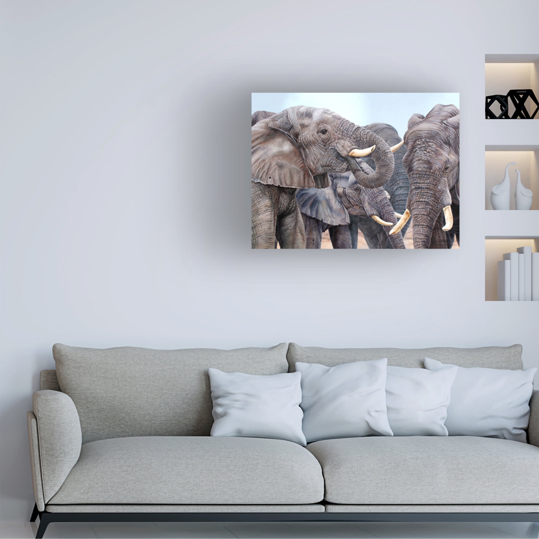 Canvas Wall Art - Delene Lambert 'Exchanging Ideas' Wall Art for Living Room, Bedroom, or Office Décor by Trademark Fine Art - 24 x 18 Inches