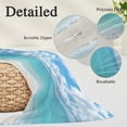 thumbnail image 3 of Ocean Blue Body Pillow Covers 20"x60", Beach Nature Coast Sea Shore Sky Seawater Soft Brushed Microfiber Breathable Throw Pillow Covers, Pillowcase with Zipper for Couch Sofa Bedroom Living Room, 3 of 9