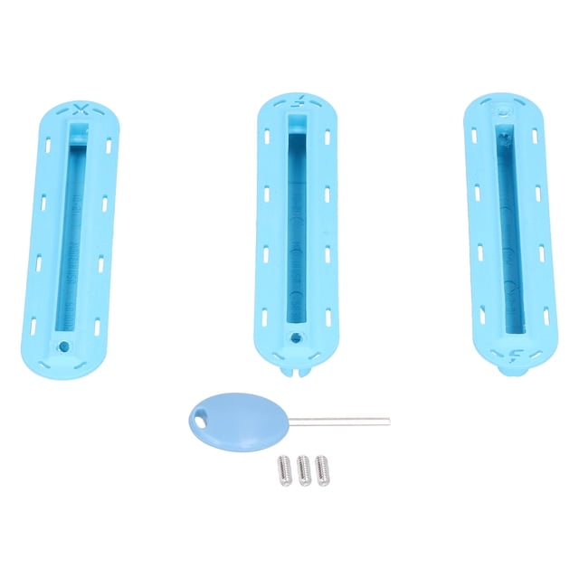 3Pcs/set Rainurage de Planche de Surf Plastique Fined Boîte Plug Fin Base avec Visbleu