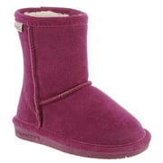 Bearpaw Girl's Emma Snow Boots Pink Suede Rubber 12 Little Kid M