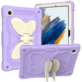 thumbnail image 2 of Galaxy Tab A8 (10.5") Case (SM-X200) - TECH CIRCLE [Cute Butterfly Pattern] Shockproof Kickstand Kids Proof Rugged Case with [Shoulder Strap] for Samsung Galaxy Tab A8 10.5-Inch Tablet, Beige+Purple, 2 of 8