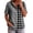 Black, variant on Button Down Shirts for Women Collared Shirt Short Sleeve Plaid Stripe Patchwor Linen Summer Tops