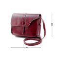 thumbnail image 3 of Miangastore Women's Leather Fashion Vintage Style Cross Body Shoulder Bag (Wine Red), 3 of 6