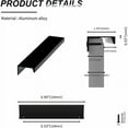 thumbnail image 5 of Tiradores de cajón ocultos de fácil instalación, aleación de aluminio antioxidante sólida y duradera para gabinetes, diseño moderno invisible negro mate, longitud de 128 mm, 5 of 5