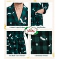 thumbnail image 2 of ANLIQI Couples Matching Chritsmas Robes Soft Fleece Red Plaid Robe Long Cozy Warm Bathrobe with Pockets (Mens,GP, XL), 2 of 5