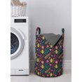 thumbnail image 3 of Garden Art Laundry Bag, Retro Style Summer Nature Composition with Foliage Ladybug Dragonfly and Hearts, Basket with Handles Drawstring Closure for Laundromats, 13" x 19", Multicolor, by Ambesonne, 3 of 4