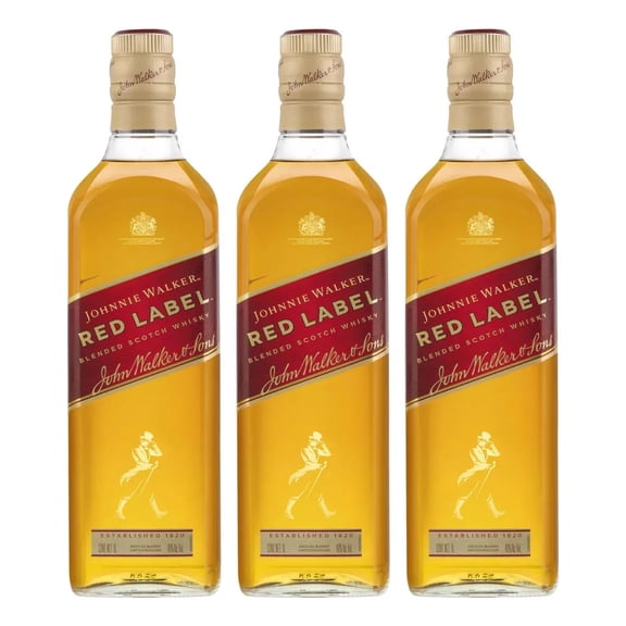 Pack De 3 Whisky Johnnie Walker Red Label 1Lt Imp