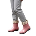 thumbnail image 4 of OKBOP Waterproof and Warm rain boots for women waterproof Ankle-High Winter Pull-On Waterproof Flat Heel, 4 of 5