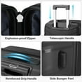 thumbnail image 5 of Zimtown 2 Piece Carry-on Luggage Set, PP Hard Shell Suitcase 14" 20" Luggage Sets Double Wheels with TSA Lock, Black, 5 of 9
