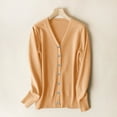 thumbnail image 2 of eileial Women Lightweight Summer Cardigans Open Front Casual Solid Color Long Sleeve Knit Sweater Cover Up with Pockets,Khaki L, 2 of 5