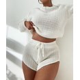 thumbnail image 2 of Débardeurs à Manches Longues et Shorts Taille Haute pour Femmes, 2 of 5