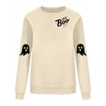 thumbnail image 4 of NMMUED Chandail d'Halloween pour Femmes, Vêtements Y2k, Chandail à Col Rond d'Halloween, Vêtements d'Automne, T-Shirts d'Halloween pour Femmes, Hauts Y2k pour Femmes, Beige G, 4 of 4