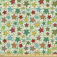 thumbnail image 2 of Ambesonne Colorful Fabric by the Yard Upholstery, Various Stars Illustration, 10 Yards, Multicolor, 2 of 5