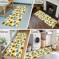 thumbnail image 6 of Sunflower Large Area Rugs for Bedroom Living Room, Soft Non Slip Carpet Bedside Rug, Spring Green Botanical Summer Floral Rectangular Floor Cover Kitchen Accent Rug 2'x6' for Dining Room/Office, 6 of 9