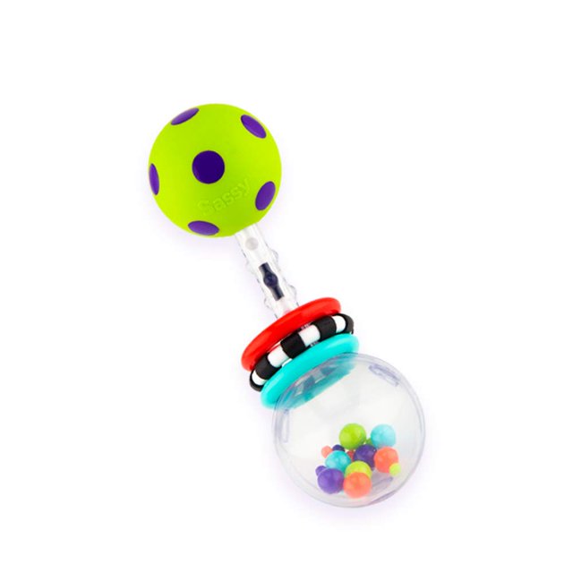 Juguete de desarrollo sonajero Sassy Spin Shine para bebé